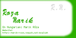 roza marik business card