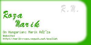 roza marik business card